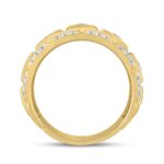 MEN'S BAND 1CT ROUND DIAMOND 14K YELLOW GOLD - Image 2