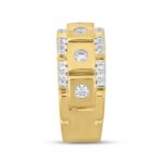 MEN'S BAND 1CT ROUND DIAMOND 14K YELLOW GOLD - Image 3