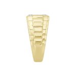MEN'S RING 1 1/2CT ROUND DIAMOND 10K YELLOW GOLD - Image 3