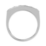 MEN'S RING 1 1/2CT ROUND DIAMOND 14K WHITE GOLD - Image 2