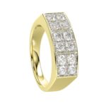 MEN'S RING 1 1/2CT ROUND DIAMOND 14K YELLOW GOLD - Image 5