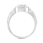 MEN'S RING 1 1/4CT ROUND DIAMOND 14K WHITE GOLD - Image 2