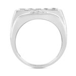 MEN'S RING 1 3/4CT ROUND DIAMOND 14K WHITE GOLD - Image 2