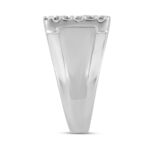 MEN'S RING 1CT ROUND DIAMOND 14K WHITE GOLD - Image 3