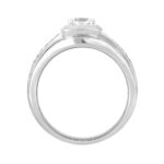 MEN'S RING 1CT ROUND DIAMOND 14K WHITE GOLD - Image 2
