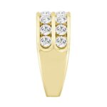MEN'S RING 2 3/4CT ROUND DIAMOND 14K YELLOW GOLD - Image 3