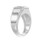 MEN'S RING 2CT PRINCESS DIAMOND 14K WHITE GOLD (CENTER STONE PRINCESS DIAMOND 2CT ) - Image 3