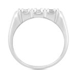 MEN'S RING 2CT ROUND DIAMOND 14K WHITE GOLD - Image 2