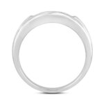 MEN'S RING 2CT ROUND DIAMOND 14K WHITE GOLD - Image 2