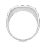 MEN'S RING 2CT ROUND DIAMOND 14K WHITE GOLD - Image 2