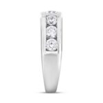 MEN'S RING 2CT ROUND DIAMOND 14K WHITE GOLD - Image 3