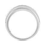 MENS BAND 1/2CT ROUND DIAMOND 14K WHITE GOLD - Image 2