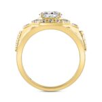 MENS RING 2 3/4CT ROUND DIAMOND 14K YELLOW GOLD (CENTER STONE ROUND DIAMOND 2.00CT) - Image 3