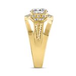 MENS RING 2 3/4CT ROUND DIAMOND 14K YELLOW GOLD (CENTER STONE ROUND DIAMOND 2.00CT) - Image 2