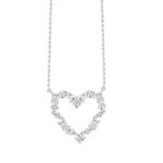 LADIES NECKLACE 2 3/4CT ROUND/MARQUISE/PEAR/EMERALD DIAMOND 14K WHITE GOLD