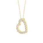 LADIES PENDANT 1 1/2CT ROUND DIAMOND 14K YELLOW GOLD - Image 3