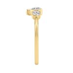 10K Yellow Gold 1/2CT Round Lab Grown Diamond Ring for Women (Color F-G -Clarity VS1/VS2) - Image 2