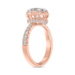 14K ROSE GOLD 2 1/2CT ROUND/OVAL DIAMOND LADIES RING (CENTER STONE OVAL DIAMOND 2CT) - Image 4