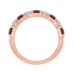 14K ROSE GOLD 2 3/8CT ROUND DIAMOND LADIES BAND (ROUND RUBY) - Image 2
