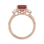 14K ROSE GOLD 5 1/3CT EMERALD DIAMOND LADIES RING (EMERALD RUBY) - Image 2