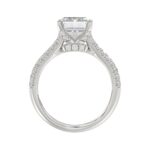 14K WHITE GOD 1 1/4CT ROUND/BAGUETTE/RADIANT DIAMOND SEMI MOUNT LADIES RING (CENTER STONE RADIANT DIAMOND 4.00CT) - Image 2