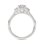 14K WHITE GOLD 1 1/3CT PEAR/ROUND DIAMOND LADIES RING (CENTER STONE PEAR DIAMOND 1CT) - Image 2