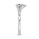14K WHITE GOLD 1 1/3CT PEAR/ROUND DIAMOND LADIES RING (CENTER STONE PEAR DIAMOND 1CT) - Image 4
