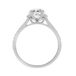 14K WHITE GOLD 1 3/4CT ROUND/BAGUETTE DIAMOND LADIES RING - Image 2