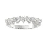 14K WHITE GOLD 1 3/8CT HEART DIAMOND LADIES BAND