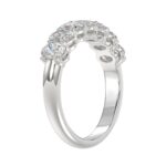 14K WHITE GOLD 1 3/8CT OVAL DIAMOND LADIES BAND - Image 3