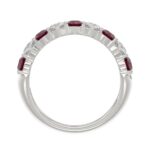 14K WHITE GOLD 1.00CT ROUND DIAMOND LADIES BAND (RUBY ROUND) - Image 2