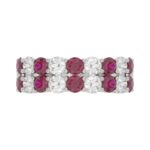 14K WHITE GOLD 1.00CT ROUND DIAMOND LADIES BAND (RUBY ROUND) - Image 5