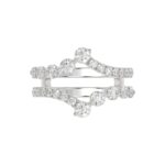 14K WHITE GOLD 1.00CT ROUND DIAMOND LADIES WRAP RING - Image 5