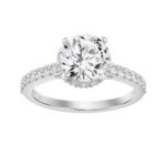 14K WHITE GOLD 2 1/2CT ROUND DIAMOND LADIES RING (CENTER STONE ROUND DIAMOND 2.00CT)