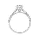 14K WHITE GOLD 2 1/2CT ROUND/OVAL/MARQUISE DIAMOND LADIES RING (CENTER STONE OVAL DIAMOND 2CT - Image 2