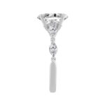 14K WHITE GOLD 2 1/2CT ROUND/OVAL/MARQUISE DIAMOND LADIES RING (CENTER STONE OVAL DIAMOND 2CT - Image 3