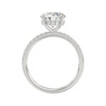 14K WHITE GOLD 2 1/4CT ROUND DIAMOND LADIES RING (CENTER STONE ROUND DIAMOND 2CT) - Image 2