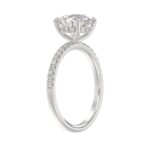 14K WHITE GOLD 2 1/4CT ROUND DIAMOND LADIES RING (CENTER STONE ROUND DIAMOND 2CT) - Image 3