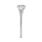 14K WHITE GOLD 2 1/4CT ROUND/BAGUETTE DIAMOND LADIES RING (CENTER STONE ROUND DIAMOND 2CT) - Image 3
