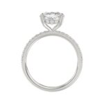 14K WHITE GOLD 2 1/4CT ROUND/CUSHION DIAMOND LADIES RING (CENTER STONE CUSHION DIAMOND 2CT) - Image 2