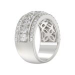 14K WHITE GOLD 2 1/4CT ROUND/OVAL DIAMOND LADIES BAND - Image 3