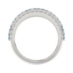 14K WHITE GOLD 2 1/4CT ROUND/OVAL DIAMOND LADIES BAND (CENTER STONE OVAL BLUE DIAMOND 1 5/8CT) - Image 2