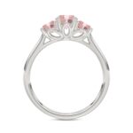 14K WHITE GOLD 2 1/6CT PINK OVAL DIAMOND LADIES RING - Image 2