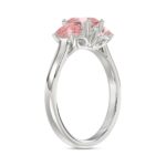 14K WHITE GOLD 2 1/6CT PINK OVAL DIAMOND LADIES RING - Image 3
