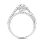 14K WHITE GOLD 2CT ROUND/PRINCESS DIAMOND LADIES RING (CENTER STONE PRINCESS DIAMOND 1CT ) - Image 2