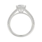 14K WHITE GOLD 3 1/2CT ROUND/BAGUETTE/HEXAGON DIAMOND LADIES RING - Image 2