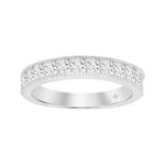 14K WHITE GOLD 3 1/2CT ROUND/PRINCESS DIAMOND LADIES BRIDAL SET (CENTER STONE PRINCESS DIAMOND 3/4CT ) - Image 5