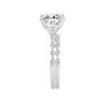 14K WHITE GOLD 3 1/3CT ROUND DIAMOND LADIES BRIDAL SET (CENTER STONE ROUND DIAMOND 3CT) - Image 3