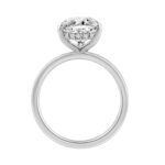 14K WHITE GOLD 3.00CT ROUND/PEAR DIAMOND LADIES RING (CENTER STONE PEAR DIAMOND 3CT) - Image 2