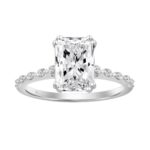 14K WHITE GOLD 3.00CT ROUND/RADIANT DIAMOND LADIES RING (CENTER STONE RADIANT DIAMOND 3CT)